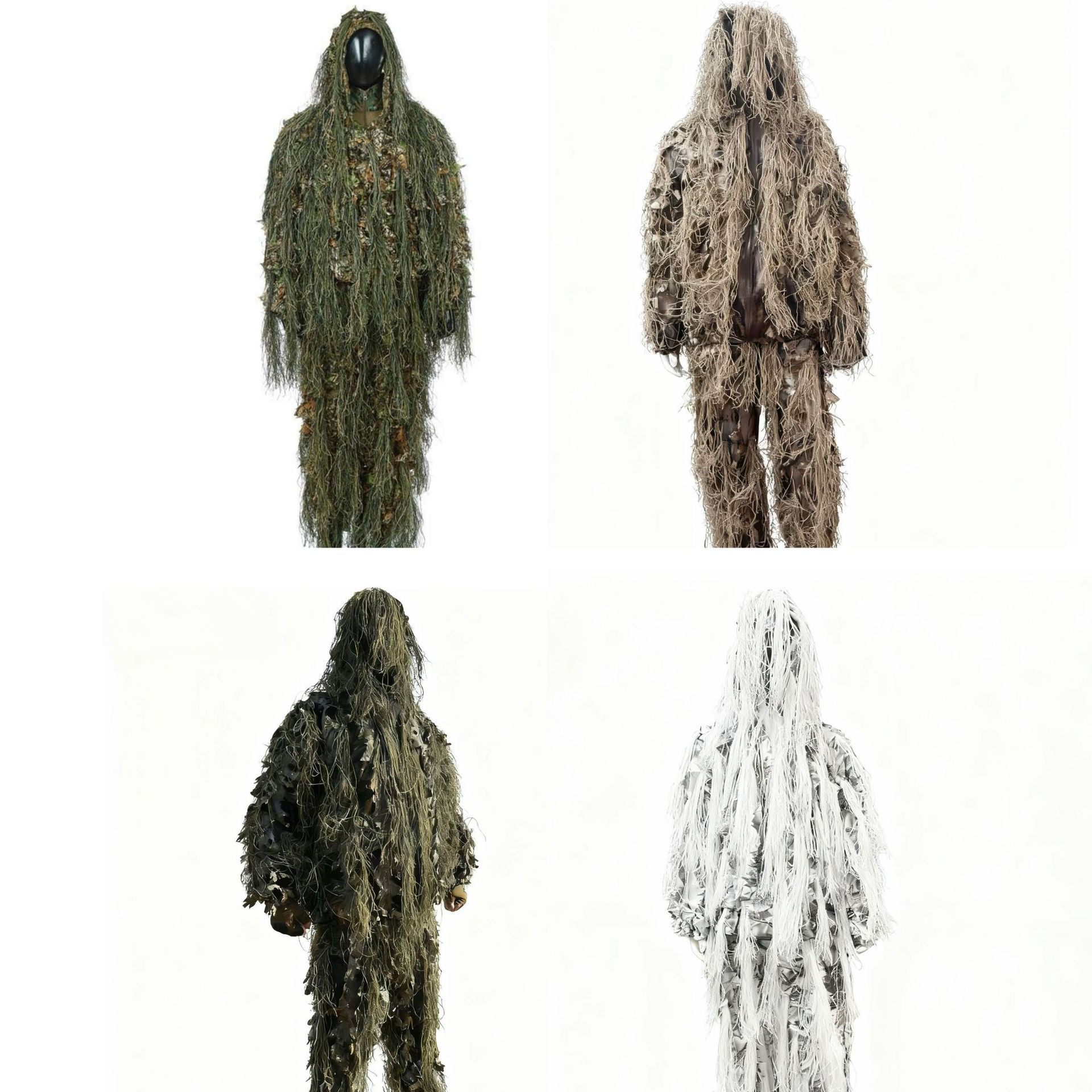 Camuflaje 3D híbrido jungle Geely traje de hoja de seda set de caza al aire libre set de hojas