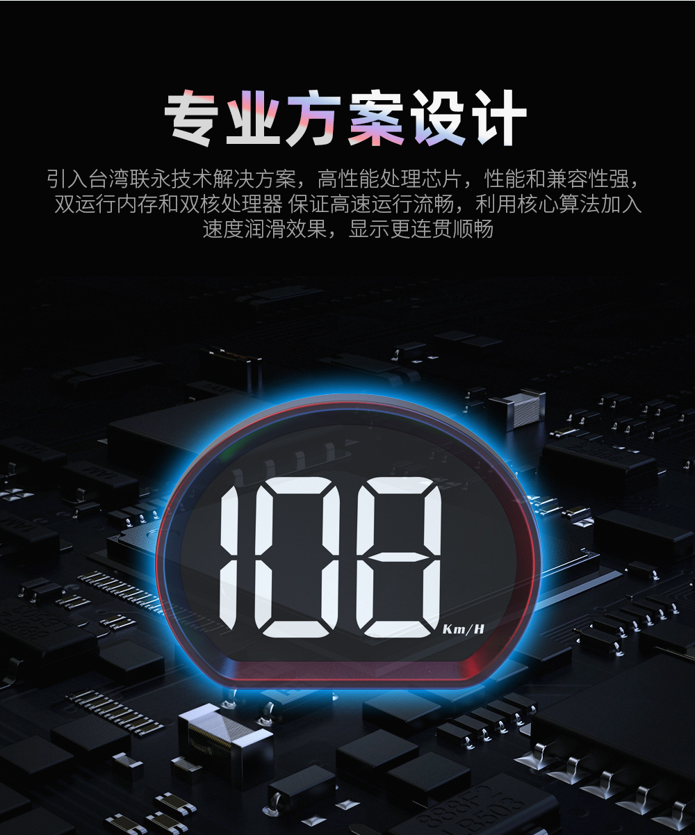 Car Universal Gps Speedometer Hd Car Hud Head-Up Display High Brightness Smart Speed Head-Up Display X3