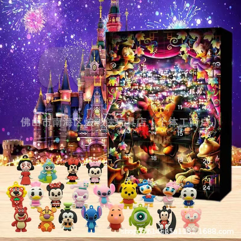 Календарь Advent Countdown Box (Sanrio KT) Рождественский сюрприз, 24 мини-фигуры с сюрпризом, 18×26×3 см