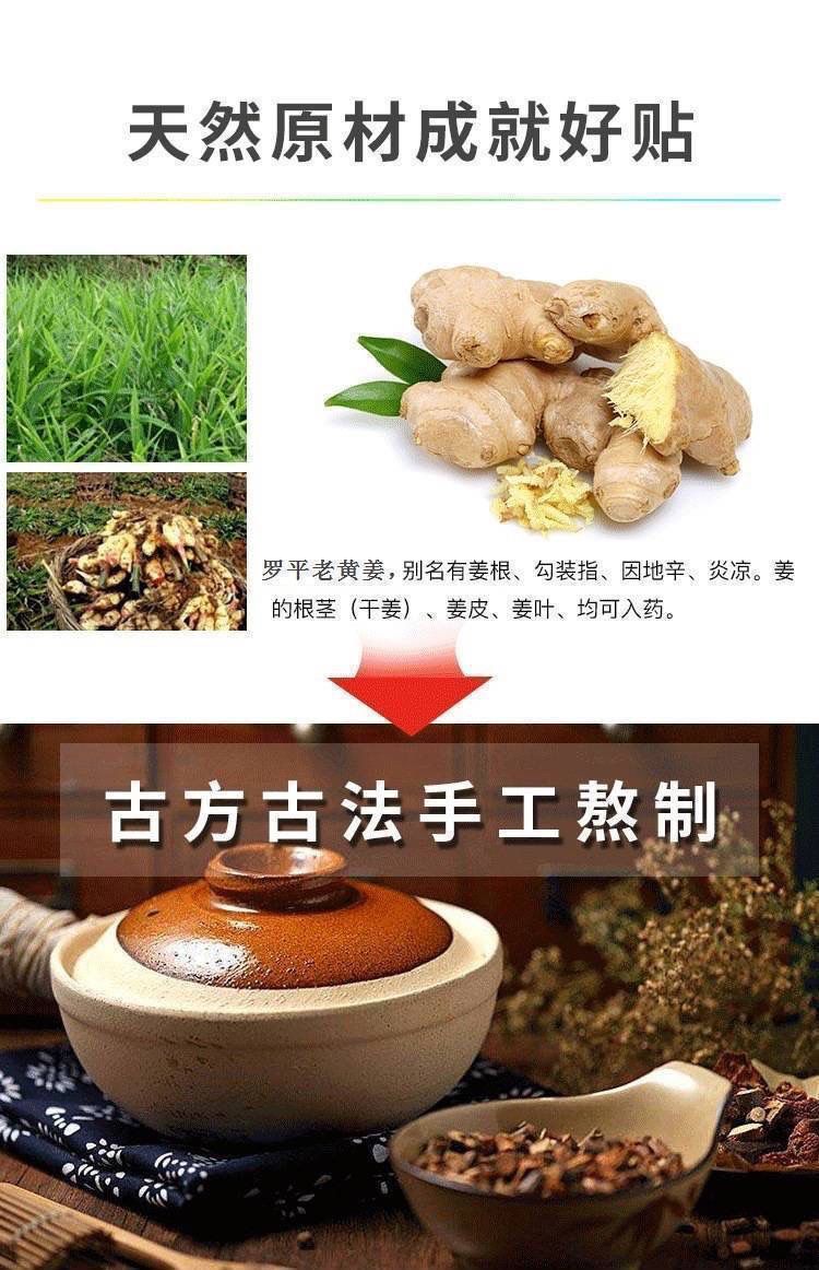 Warming Ginger Heat Patch with Mugwort for Neck Shoulder Waist Leg Knee Self Adhesive 5x8cm overview