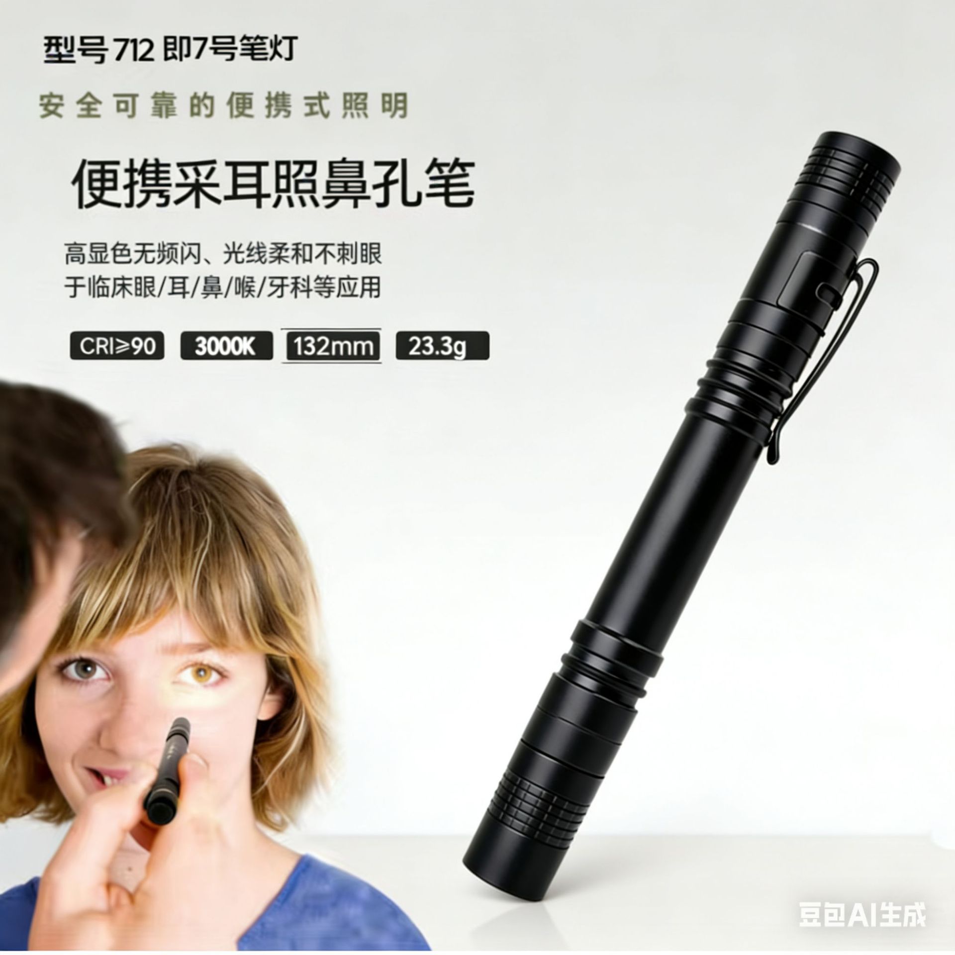 Cross-border waterproof portable aluminum alloy pen-shaped mini pocket light for maintenance, medical use, and outdoor use.