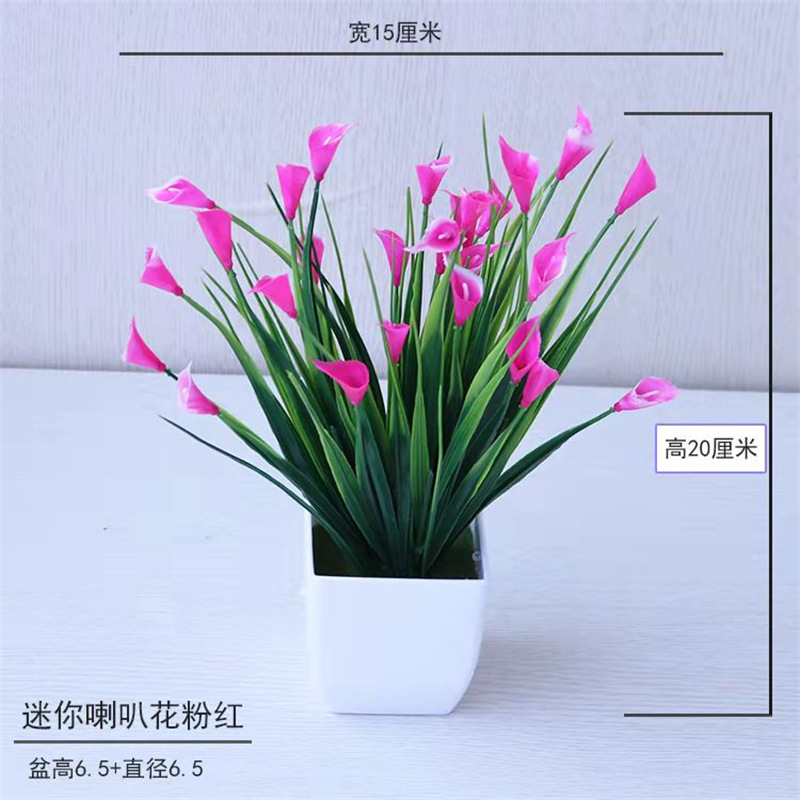 Pequeña imitación de flores falsas decoraciones de sala de estar decoración de mesa de té flores de plástico mano flores falsas plantas decoraciones