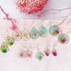 Organic brand fresh earrings from pearl, flowered