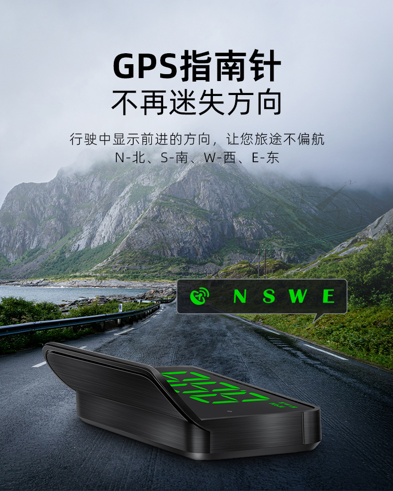 Cross-Border Hud Head-Up Display M1 Car Gps Speed Multi-Function Instrument Projector High-Definition Universal for Cars