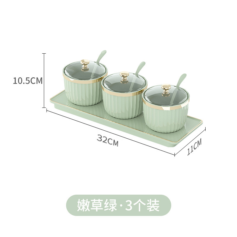 軽豪華調味料箱調味料缶商用家庭用キッチンセット調味料缶一体収納プラスチック調味料箱|undefined