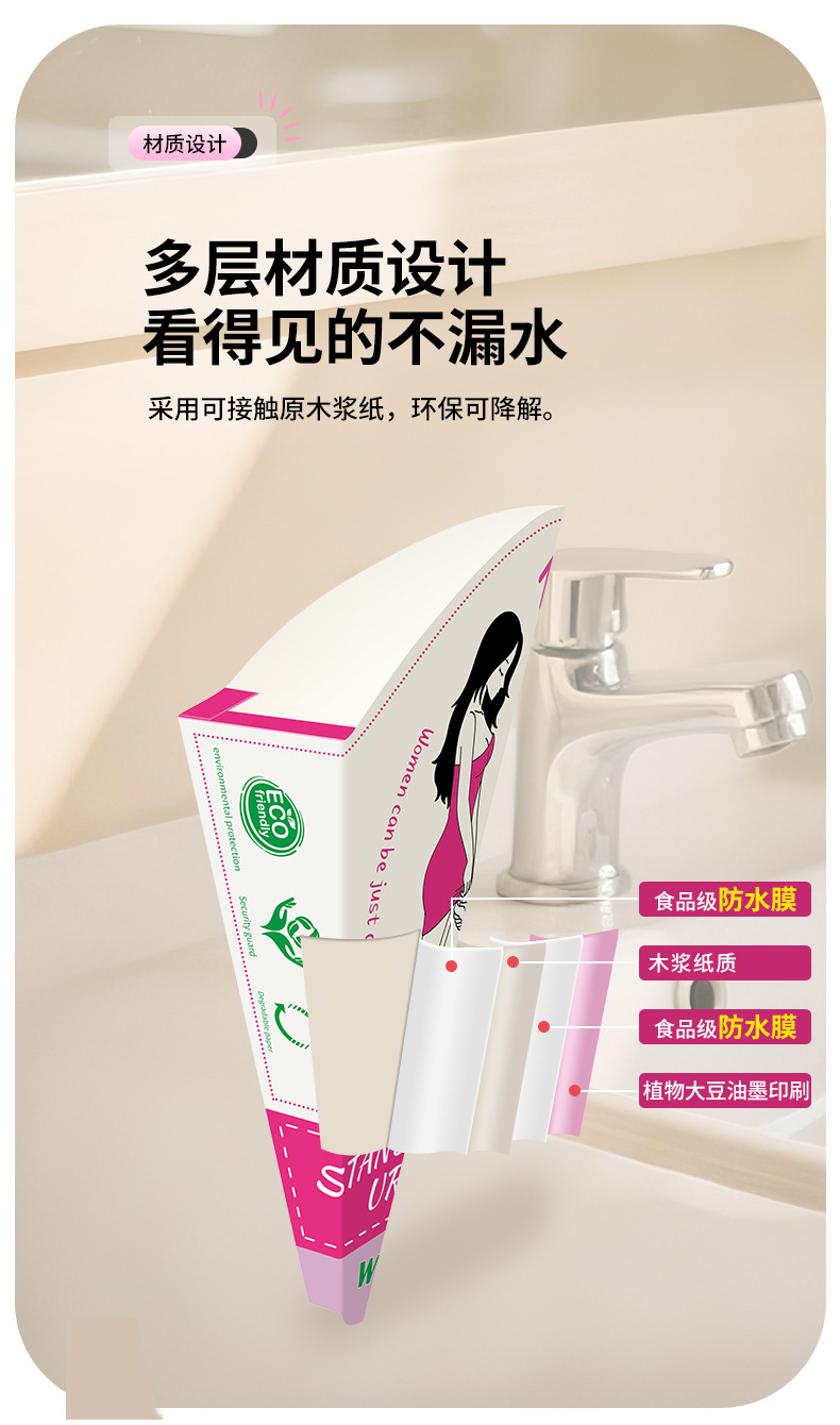 Women's standing urinal car urine artifact women's car supplies emergency toilet urine bag disposable paper