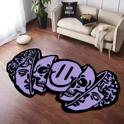 Delivery Living Room Special-Shaped Creative: Avtomobil döşəmə paspasları - yy-creative-spoof-02-4060cm-flat-imitation-cashmere