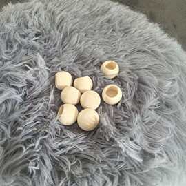 现货批发木珠原木色大孔木珠荷木散珠可diy手链饰品配件材料园珠
