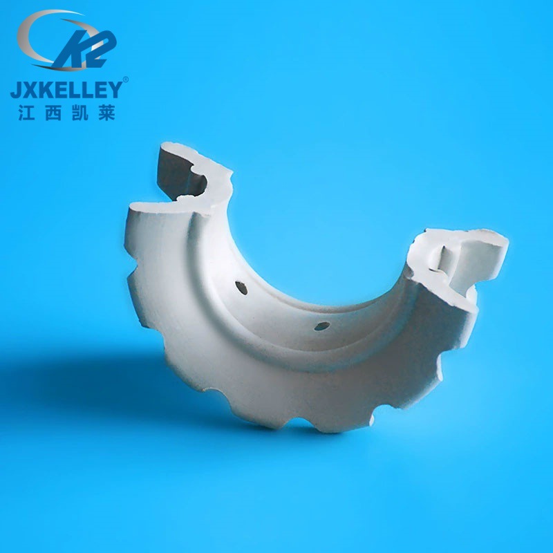 凯莱化工 供应陶瓷异鞍环 陶瓷散堆填料 多规格化工塔内件异鞍环