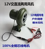 12 В постоянного тока воздуходувка бытовой 220V открытый барбекю переменного и постоянного тока вентилятор 12V для батареи 60W