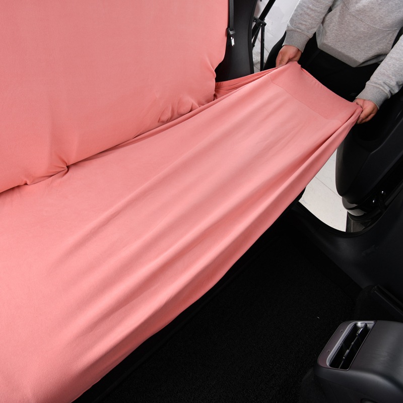Elastic Car Seat Cover, Derong Rear Seat Cushion Cover, Seat Cushion, Backrest and Headrest Integrated Cover, Dust-Proof and Stain-Resistant, Single Layer