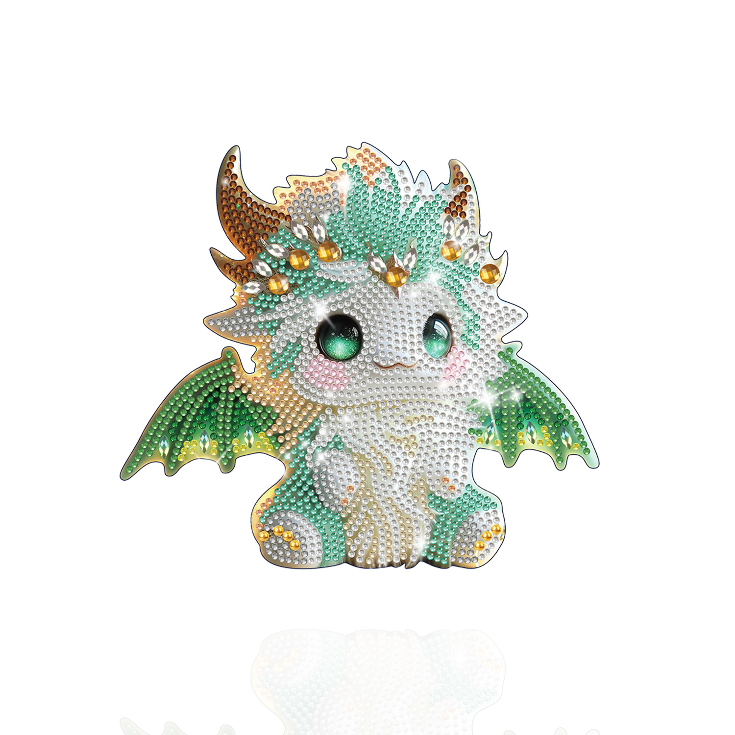 Pintura de diamantes 5D transfronteriza hecha a mano DIY, adorno de juguete de cartón tridimensional, dinosaurio de dibujos animados, pintura de diamantes para niños.