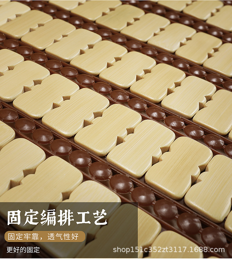Summer Car Seat Cushion Single Sheet for Main Driver, Bamboo Cooling Pad, Breathable Bamboo Silk Ice Pad, Rear Three-Seater Seat Cushion with Cooling Sensation
