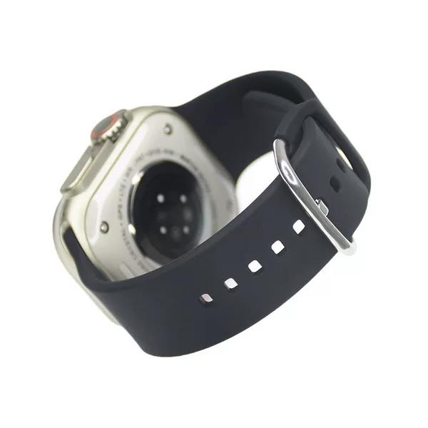 Suitable for Apple Watch 12345678 Generation se Sports Silicone Watch with Single Color Solid Color Iron Buckle Strap