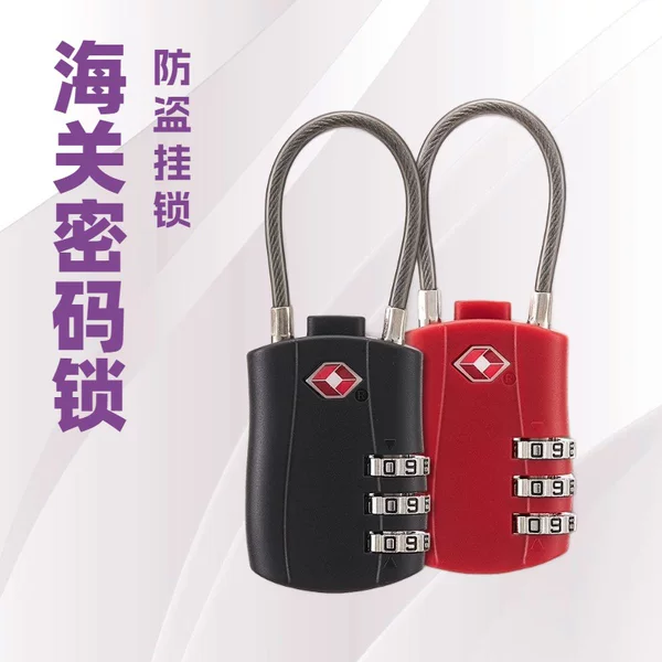 Cross-Border Popular Tsa007 Wire Rope Customs Password Hanging Engineering Plastic Cabinet Mechanical Luggage Lock 527S
