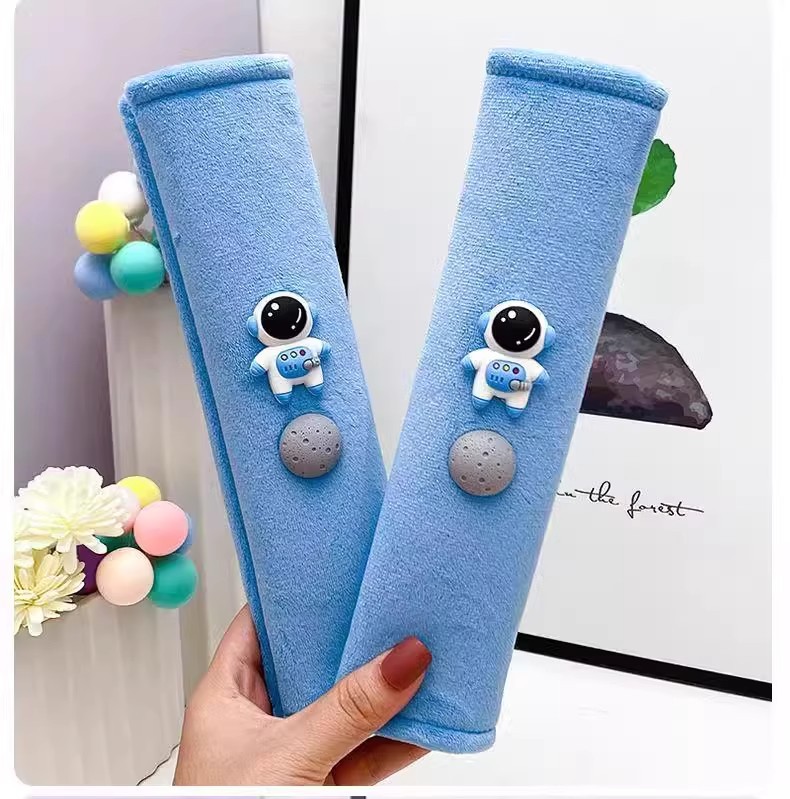 Car Seat Belt Shoulder Cover Cute Cartoon Jingle Cat Extended Men's and Women's Anti-Strangle Protection Creative Personalized Car Decoration