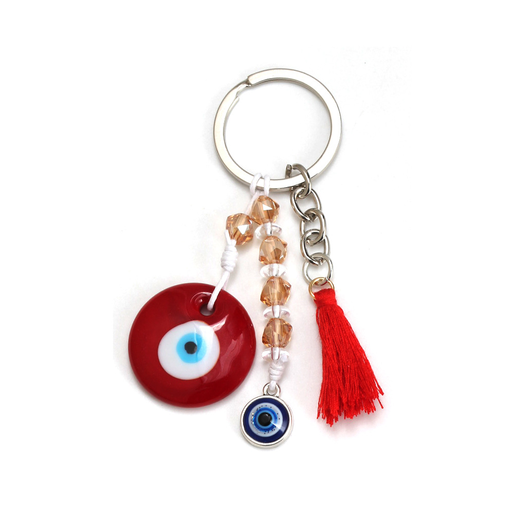 27g Weight Bag Pendant, Keychain Classification 1 Piece Quantity Casual, Daily Occasion Glass Material Devil's Eye Pattern Unisex Gender Retro Style Retro Devil's Eye Glass Unisex Bag Pendant Keychain 25
