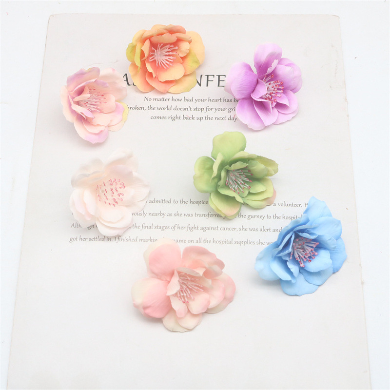 Simulation Flower Cherry Blossom Fake Flower Silk Flower DIY Material Material Accessories Headwear Hairpin Hanfu Accessories Home Arrangement