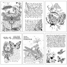 硅胶透明印章手账装饰现货DIY透明印章-复古装饰图案/文字系列