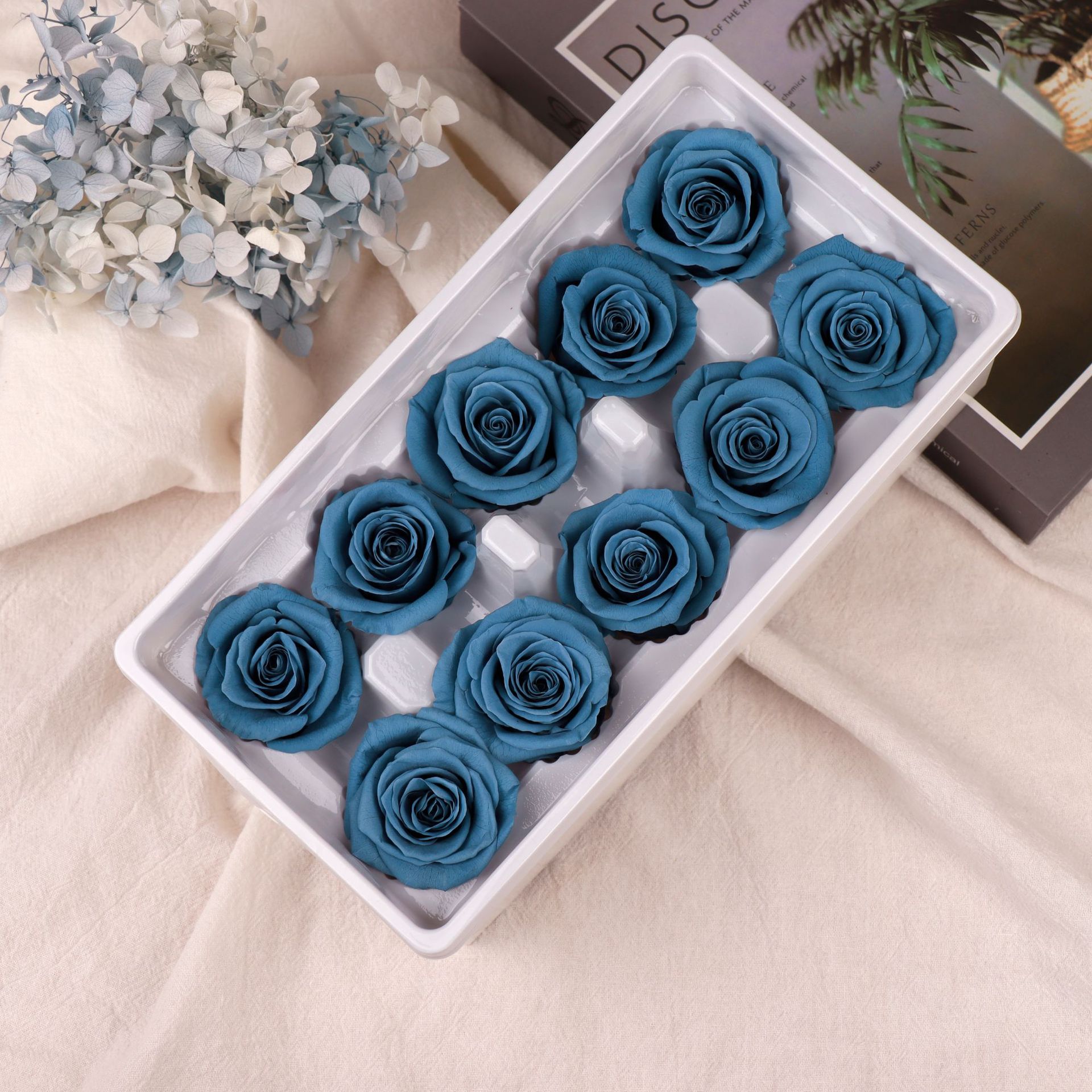 Clase A Flor eterna Rosa 3-4cm Flor seca DIY Yunnan Fabricante 520 Día de la Madre al por mayor