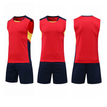 新款排球服套装男女款无袖速干吸汗气排球服学生训练比赛队服印制