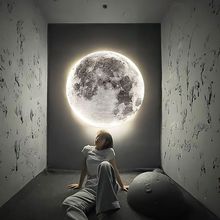 新款2024卧室LED月亮壁灯中山家装星球创意高级感地球吸顶客厅灯