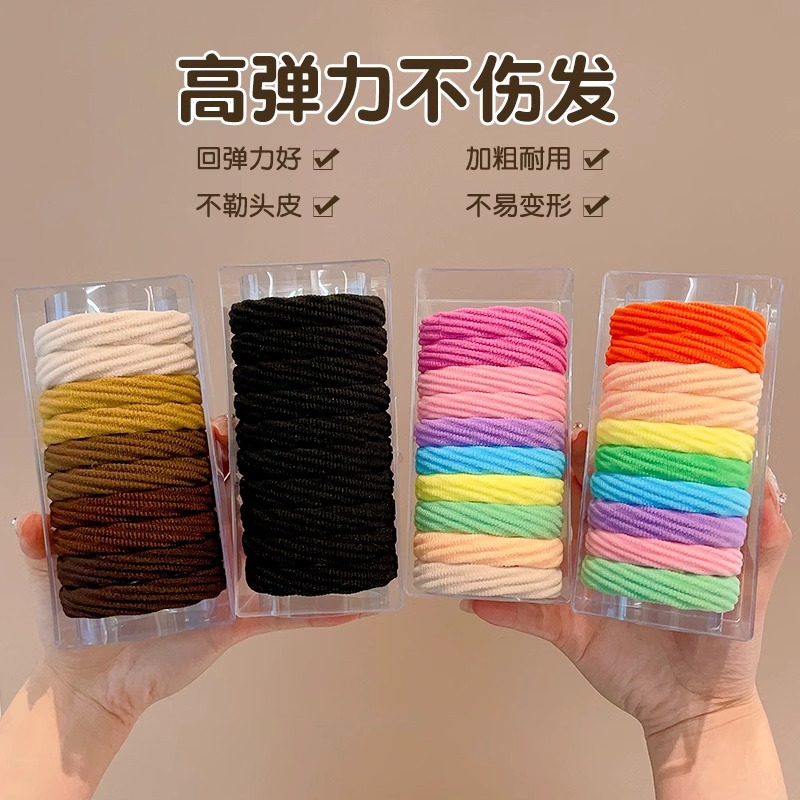 Cabeza de la cuerda 2025 nuevo anillo de cabello de alta gama para mujeres simple de alta elasticidad de cabello de cabello duradero para atar el cabello cubierta de banda de goma