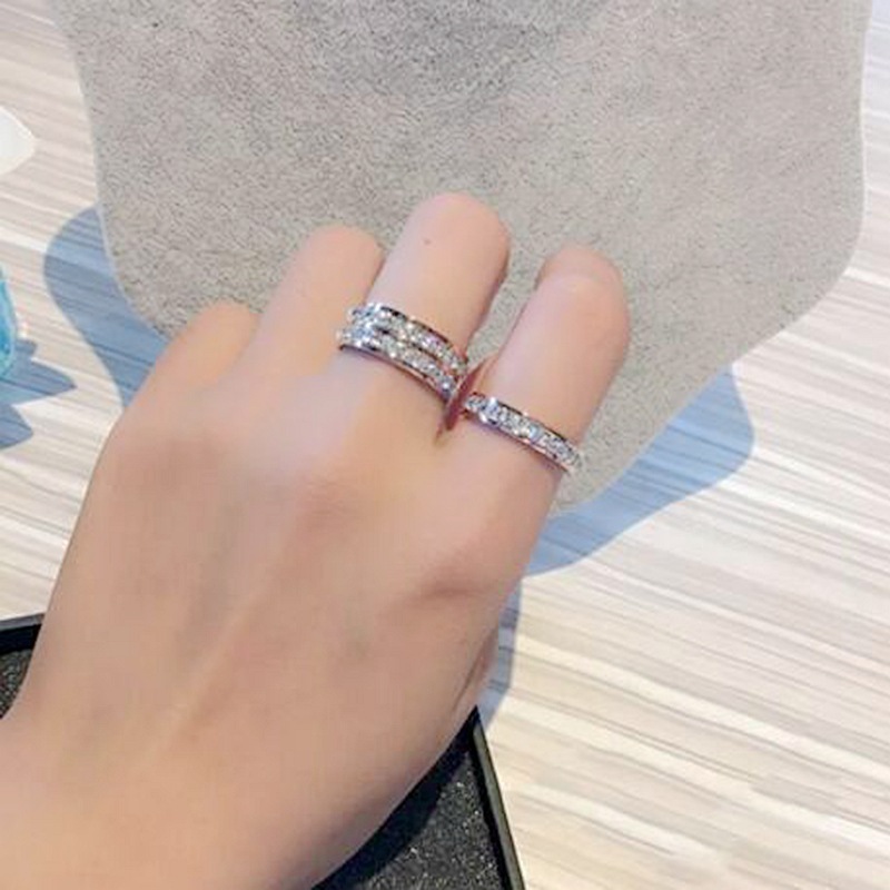 7g Weight Zircon Inlay Material Rings Classification 13, 5 Ring Size 1 Piece Quantity Holiday, Daily Occasion Titanium Steel Material Geometric Pattern Women's Gender Inlay Design Basic, Modern Style, Classic Style Style Wholesale Jewelry Basic Modern Style Classic Style Geometric Titanium Steel Zircon Inlay Rings 无