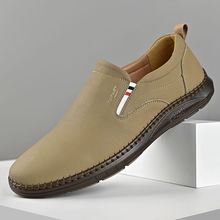 男士皮鞋男鞋真皮2025新款休闲透气软底软皮懒人脚蹬驾车豆豆