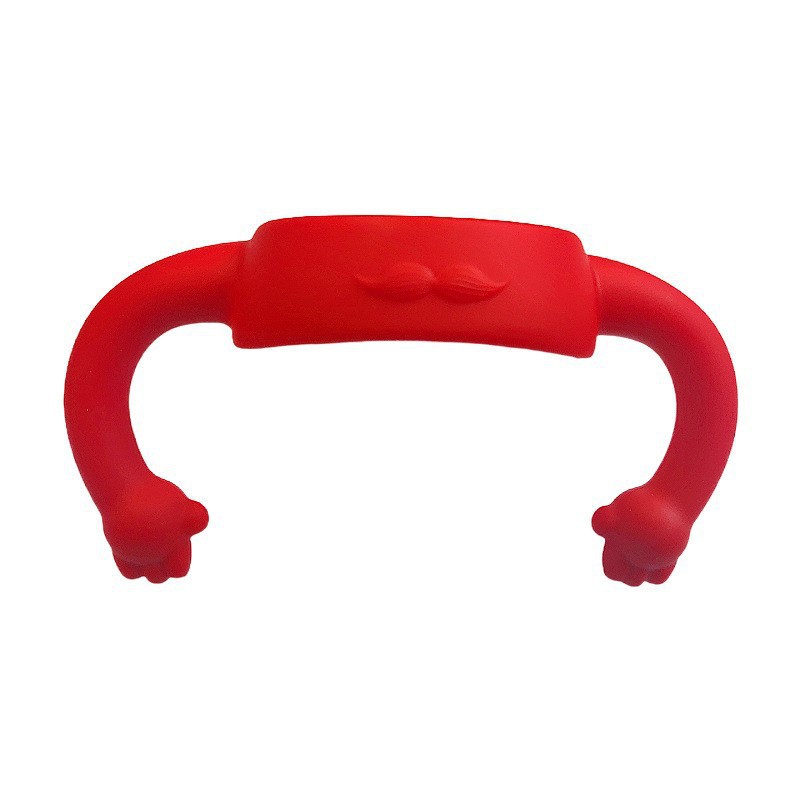 콧수염 손잡이--큰 빨간색