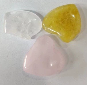 (Cross-border trading), (Wholesale), natural water, organic crystal heart shaped, accessories, 20mm, with gem