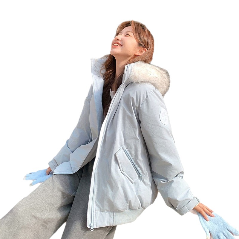 2025 nueva ropa de invierno de mujer corta ropa de algodón coreana academia ropa de algodón de pluma de mujer abrigo suelto image 5