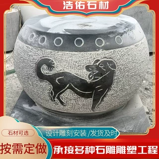 石雕青石柱墩石门口柱脚石寺庙仿古柱子柱顶石底座厂家批发柱墩石
