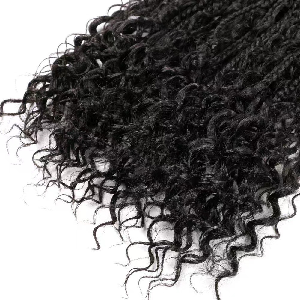 14 pulgadas fibra química pelucina trenzas de tres hebras Godree River BOX Crochet Hair Braids