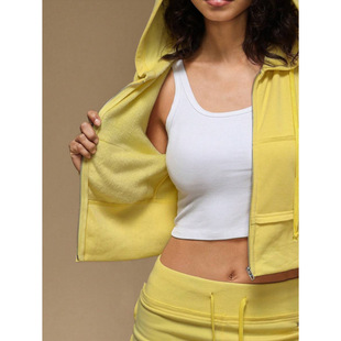 Y 47185 Hooded Zip Short Cropped Cardigan �Bñ��朶̿��_���l
