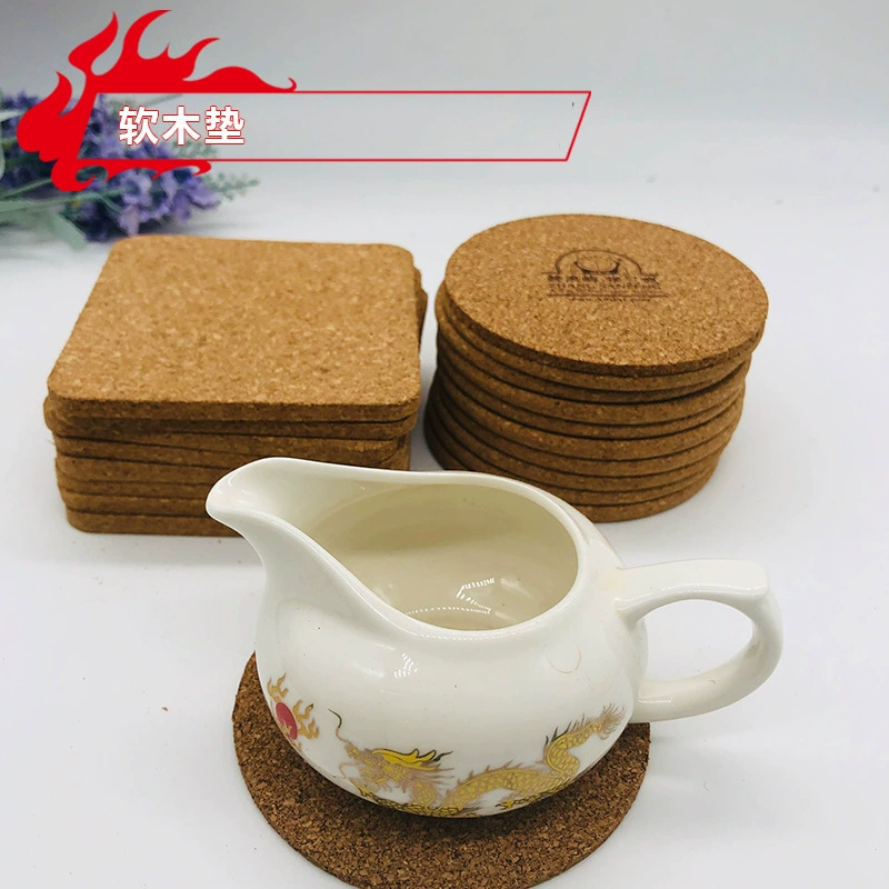 Домашняя Повседневная Гостиная Салфетка Индивидуальная твердая пробковая прокладка с орнаментом Круглая пробковая подставка для обеденного стола