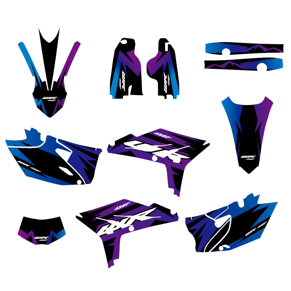 Pegatinas para motocicletas para Yamaha WR450F WRF 450 12 - 15 años película de pegatinas para SUV