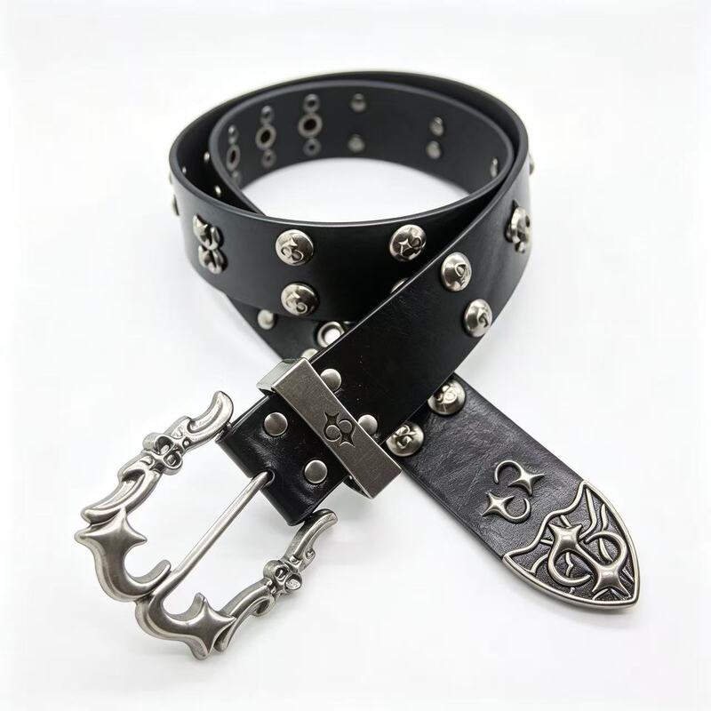Trendy New Niche Style Belt for Women, Universal Pin Buckle Metal Belt, Hip-Hop Punk Rivet, Personalized Fashion Trendy New Niche Style Belt for Women, Universal Pin Buckle Metal Belt, Hip-Hop Punk Rivet, Personalized Fashion