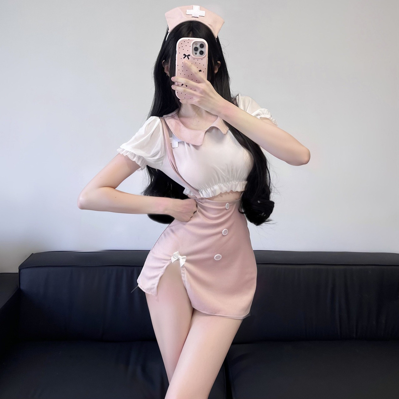 Sweet and Sensual Camisole See-Through Bust-Revealing Cosplay Outfit Uniform Temptation 6825 Lingerie Sexy Pure Desire