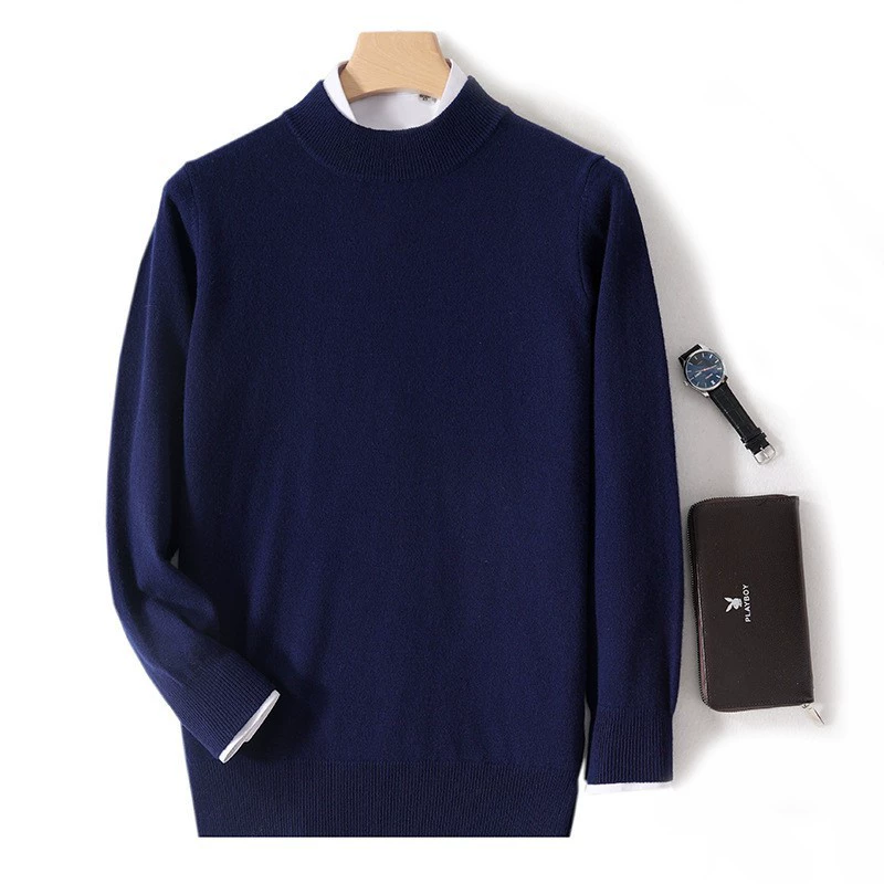 Demi-season woolen elite keep warm knitted sweater for leisure, plus size