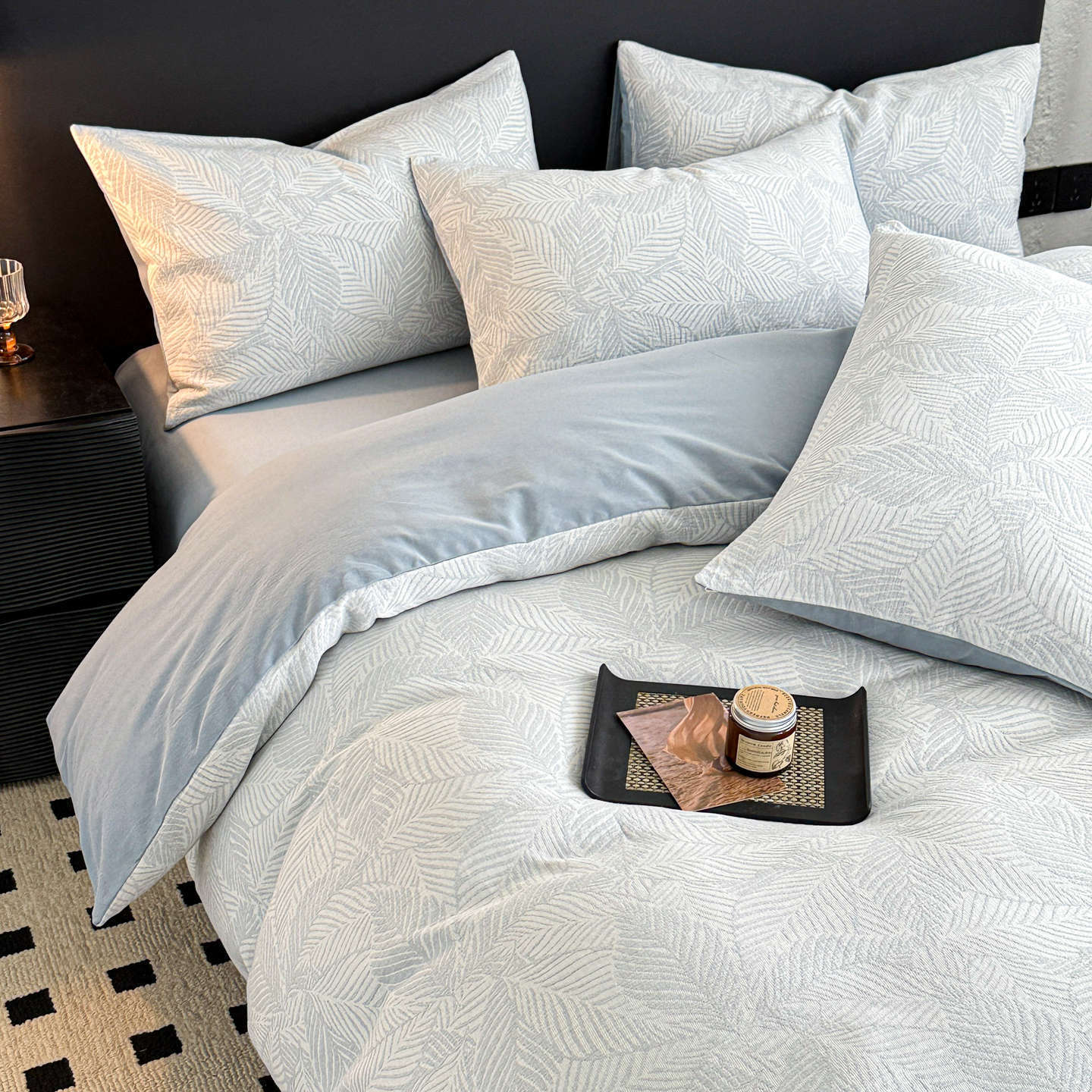 Cama de algodón molido de algodón largo conjunto de cuatro piezas de algodón puro 2025 nuevo lujo ligero de alta sensación sábanas cubierta de tres piezas