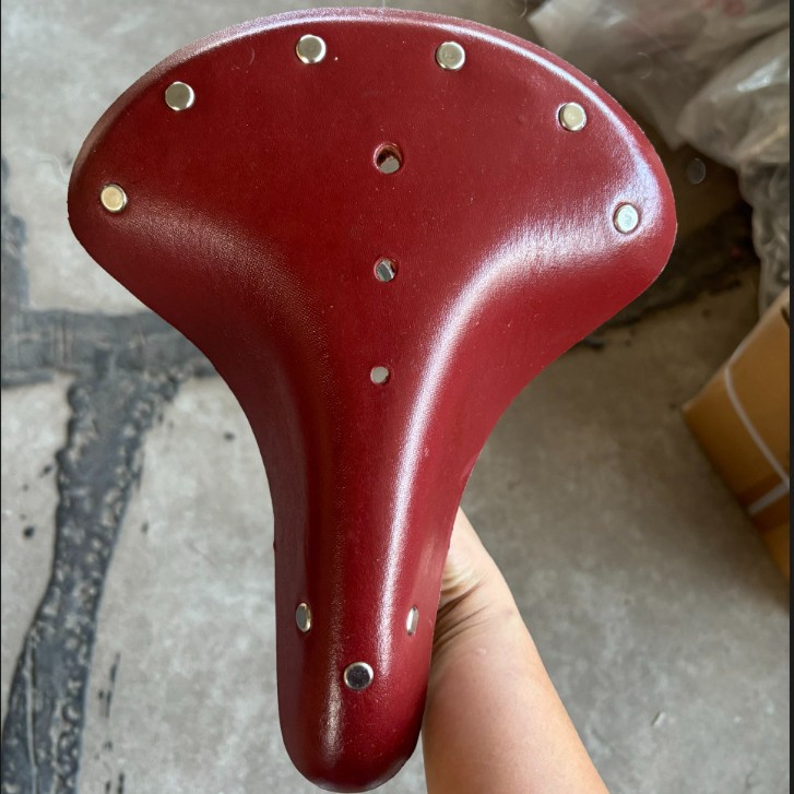 Cross-Border Bicycle Seat Cushion Cowhide Saddle Three-Spring Retro Bicycle Seat Mountain Bike Seat Cushion Accessories Bicycle Saddle