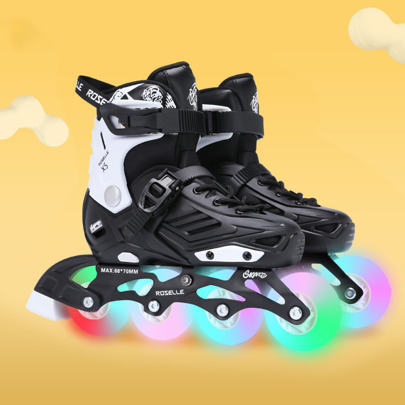 Professional roller skates adult roller skates adult beginner roller skates flash wheels adjustable for men and women