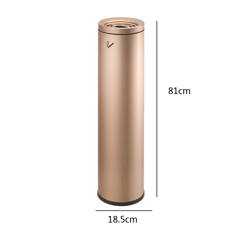 Cubo de ceniza de acero inoxidable negocio aeropuerto columna de ceniza Área de fumadores columna de colilla de cigarrillos Cubo de extinción de humo al aire libre Área de fumadores bote de basura