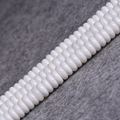 DIY手工配件 天然白贝隔珠 盘珠半成品 白贝隔片 扁珠批发|ru