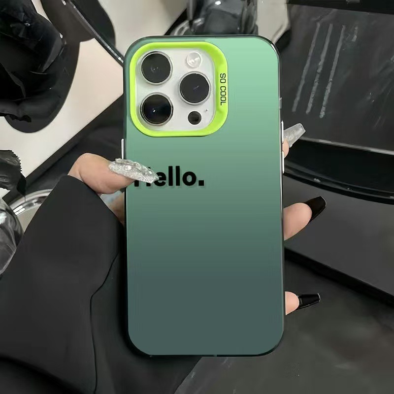 Nuevo inglés europeo y americano para iPhone 16 funda para teléfono móvil Apple 15promax/14 anti-caída 13pro12 personalidad