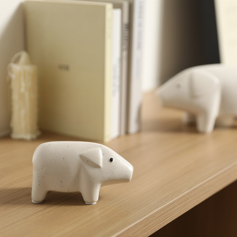 Inswind adorable cerdo adornos de cerámica sala de estar sala de entrada decoración de escritorio artesanía regalos al por mayor