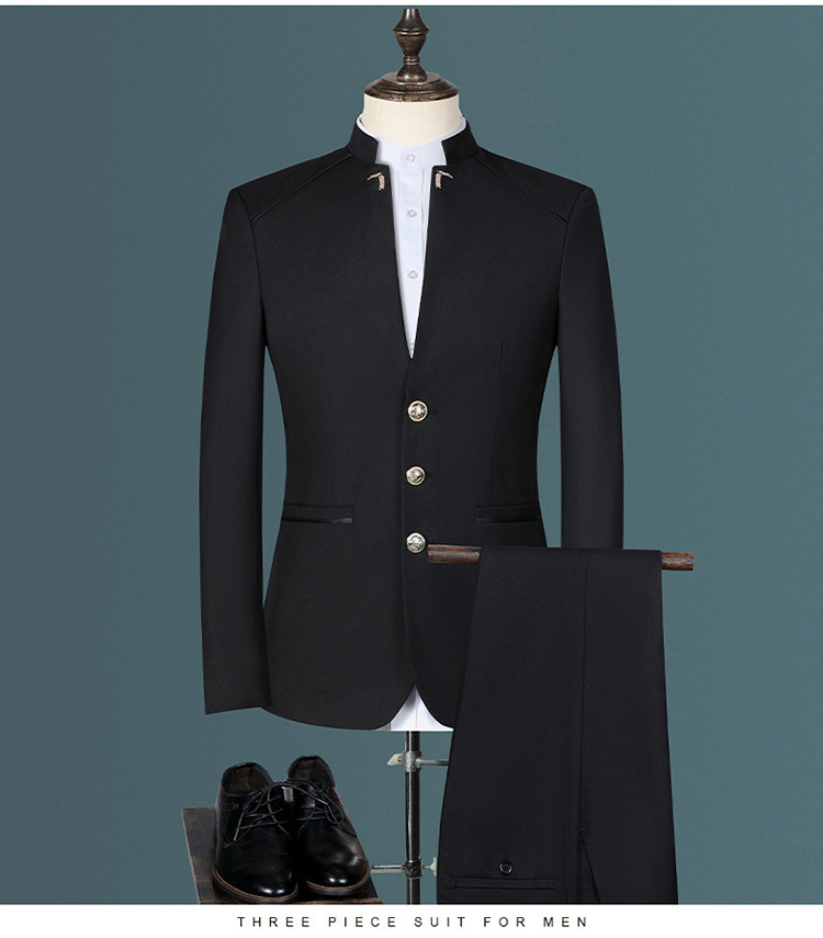 Herr slim fit kostym set för bröllop och formella tillfällen_voghion.com