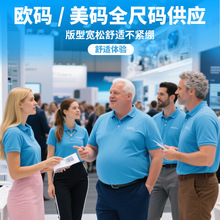 大码翻领polo衫定制跨境外贸欧码美码冰丝棉仿棉短袖印字logo刺绣