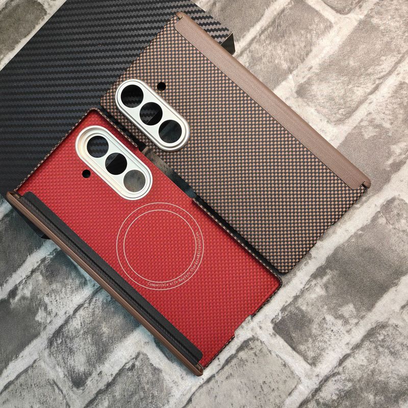 Samsung zfold7 中央軸携帯電話ケース ケブラー磁気 SAMSUNG fold7 アラミド繊維保護に適しています。|undefined